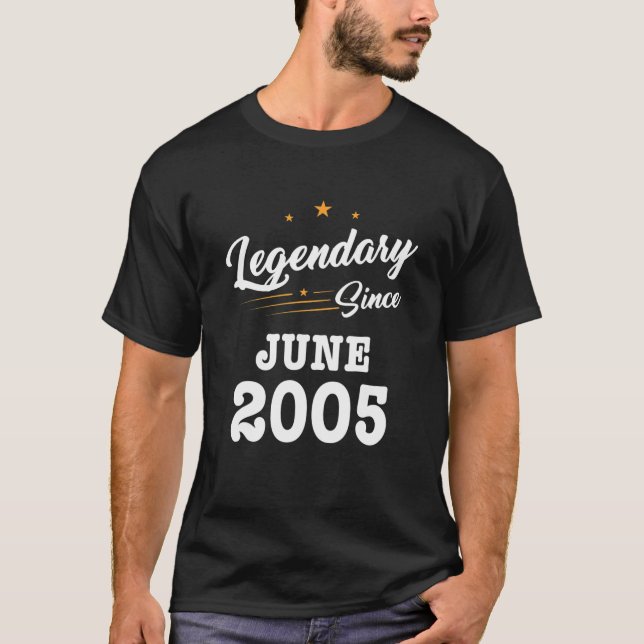 Legendary Since June 2005 16Th Birthday Tee For 16 (Front)