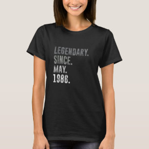 Legendary since May 1986 39th birthday vintage 198 T-Shirt