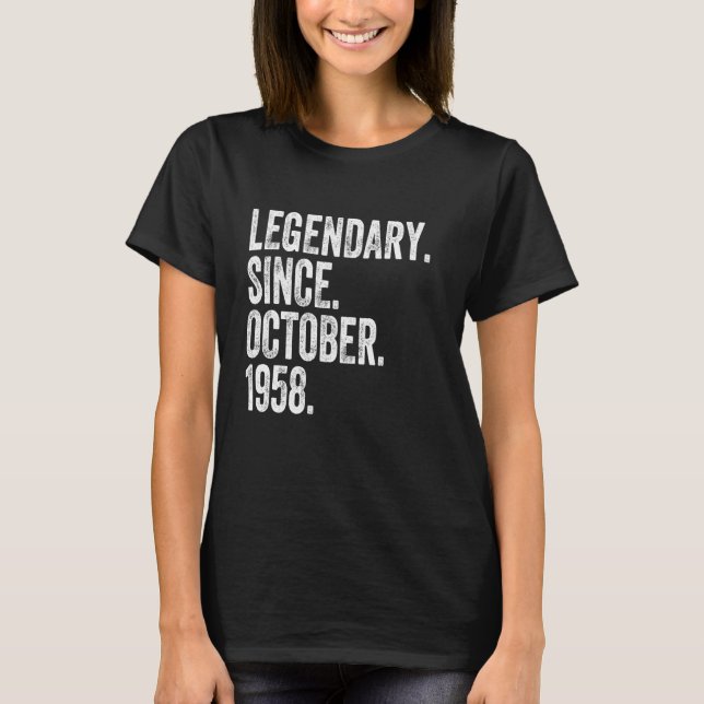 Legendary Since October 1958 T-Shirt (Front)