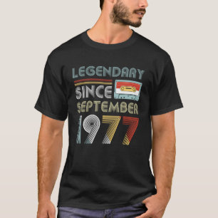 Legendary Since September 1977 Birthday Vintage T-Shirt