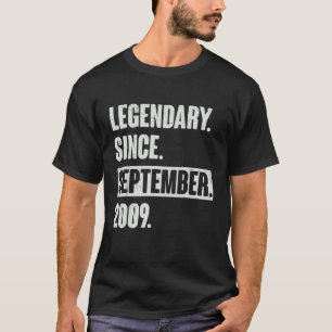 Legendary Since September 2009 13 Year Old 13th B T-Shirt