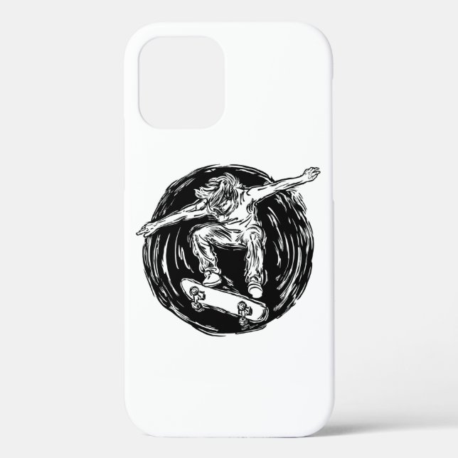 Legendary Skater Doing Mid-Air Skateboarding Case-Mate iPhone Case (Back)