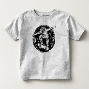 Legendary Skater Doing Mid-Air Skateboarding Toddler T-Shirt