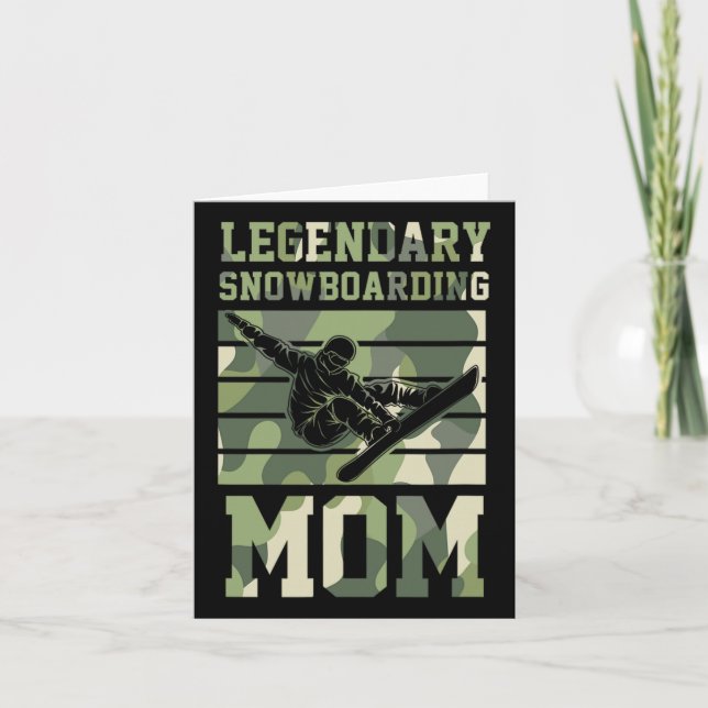 Legendary Snowboarding Mum 80s Retro Snowboarder  Card (Front)