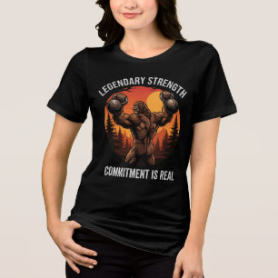 Legendary Strength Commitment Is Real   Gym Life Tri-Blend Shirt