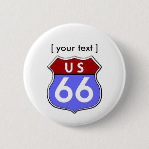 Legendary US Route 66 Button