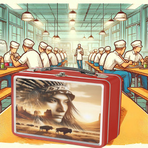 Legendary Warrior Sunset Metal Lunch Box