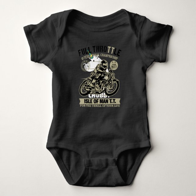 Legendary With Motorcycle Racing Art Gift Baby Bodysuit (Front)