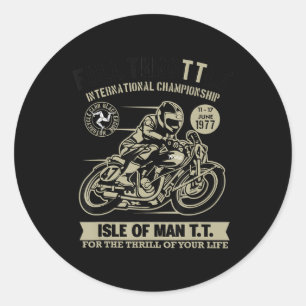 Legendary With Motorcycle Racing Art Gift Classic Round Sticker