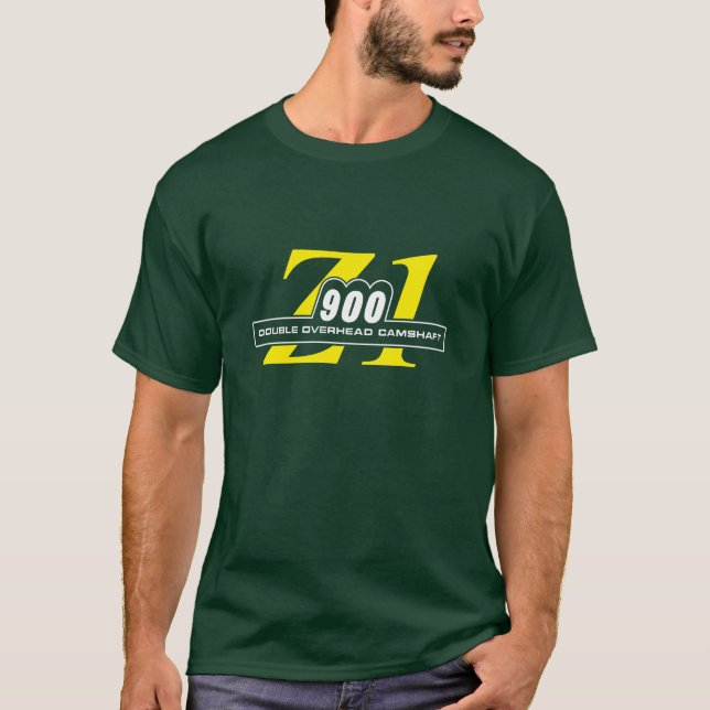 Legendary Z1 900 green and yellow T-Shirt (Front)