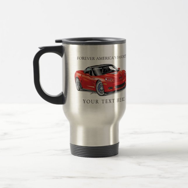 LEGENDARY Z-R-ONE AUTOMOBILE ART TRAVEL MUG (Left)