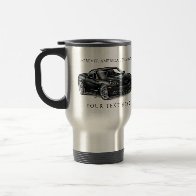 LEGENDARY ZEE-R-ONE AUTOMOBILE ART TRAVEL MUG (Left)