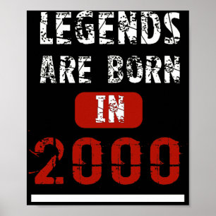 Legends Are Born In 2000 18 Years Old Poster