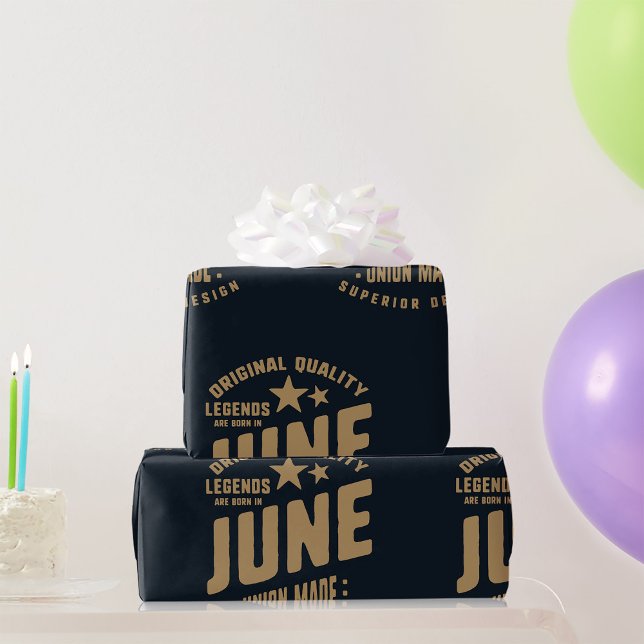 Legends Are Born in June Original Quality Wrapping Paper (Creator Uploaded)