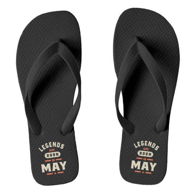 Legends are Born in May - May Birthday Jandals (Footbed)