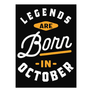 Legends Are Born In October Photo Print
