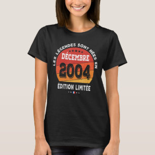 Legends Born In December 2004 18th Birthday 18 Yea T-Shirt