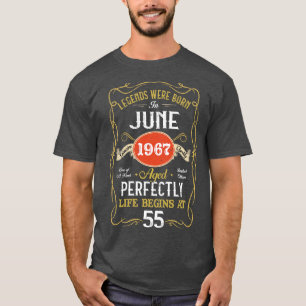 Legends Born In June 1967 55th Birthday 55 Years O T-Shirt