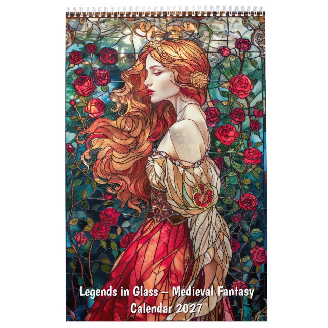 Legends in Glass – Mediaeval Fantasy Calendar (Cover)