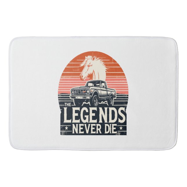 Legends never die bath mat (Front)