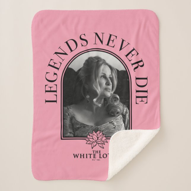 Legends Never Die - The White Lotus Sherpa Blanket (Front)