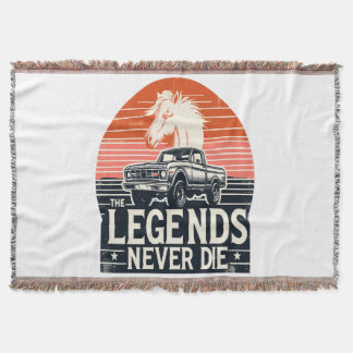 Legends never die throw blanket