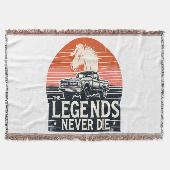 Legends never die throw blanket (Front)