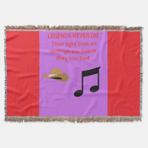 LEGENDS NEVER DIE THROW BLANKET