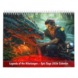 Legends of the Nibelungen Epic Saga 2026 Calendar