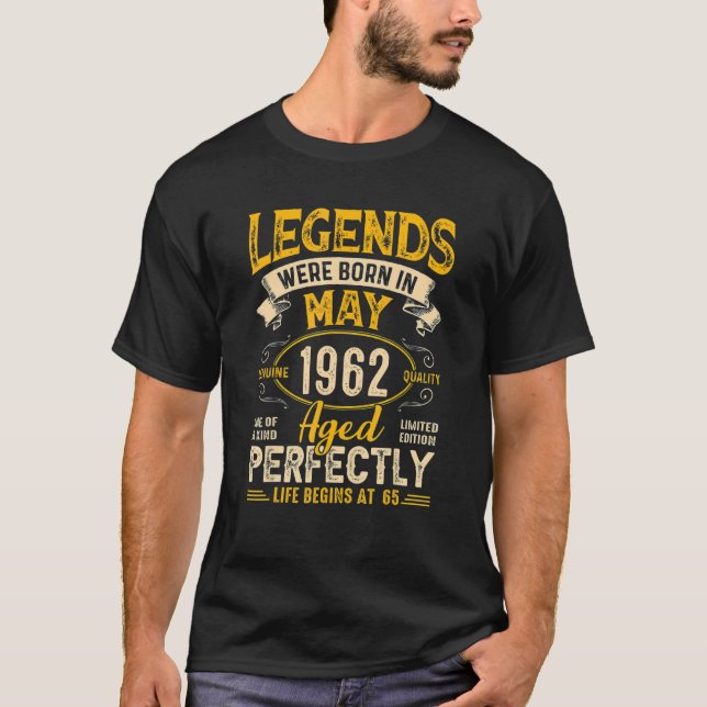 Legends Were Born In April 1962 60th Birthday Vina T-Shirt (Front)