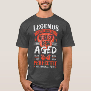 Legends Were Born in August 1956Guitar Pick Guitar T-Shirt