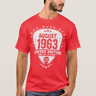 Legends Were Born In August 1963Guitar 2079 T-Shirt