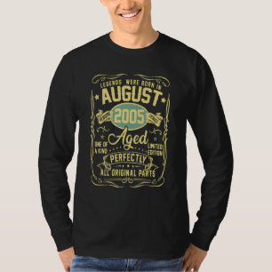 Legends Were Born In August 2005 17th Birthday T-Shirt