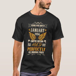 Legends Were Born In January 1996  Rocker Biker Bi T-Shirt