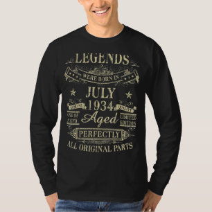 Legends Were Born In July 1934 88th Birthday T-Shirt