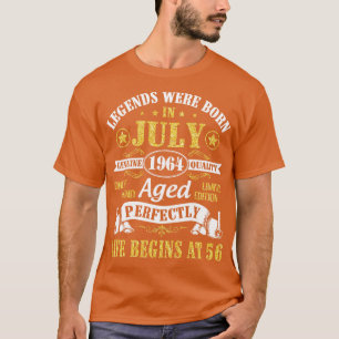 Legends Were Born In July 1964 Genuine Quality Age T-Shirt