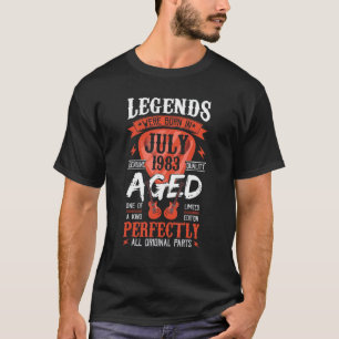 Legends Were Born In July 1983  Guitar Pick Guitar T-Shirt