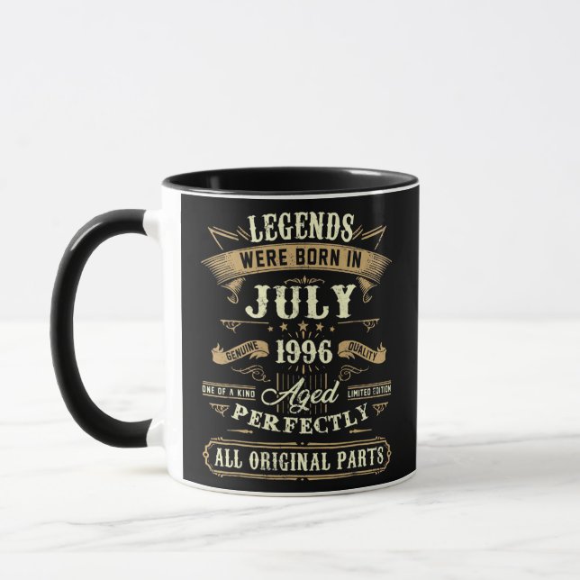 Legends Were Born In July 1996 26th Birthday 26 Mug (Left)