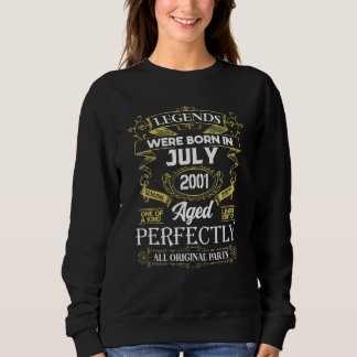 Legends Were Born In July 2001 21st Birthday 21 Ye Sweatshirt