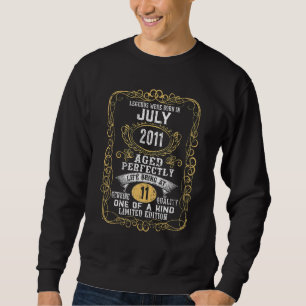 Legends Were Born In July 2011 11th Birthday 11 Ye Sweatshirt