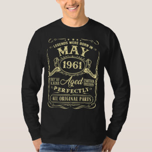 Legends Were Born In May 1961 61st Birthday T-Shirt