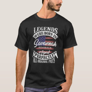 Legends Were Born In Savannah Georgia Vintage Birt T-Shirt