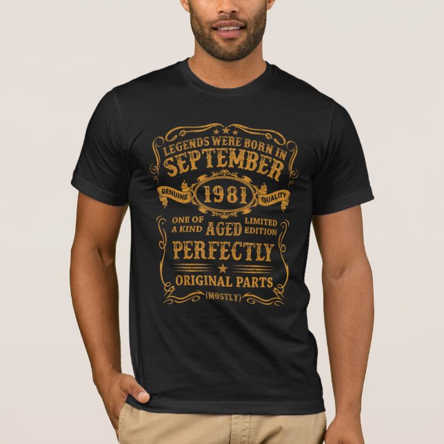 Legends Were Born In September 1981 41 Year Old  F T-Shirt (Front)