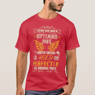 Legends Were Born in September 1985 - Rock Biker 3 T-Shirt
