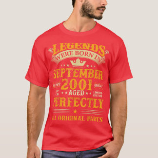 Legends Were Born in September 2001 21 Yrs Old 21s T-Shirt