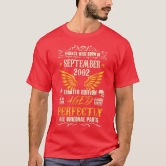 Legends Were Born in September 2002 - Rock Biker 2 T-Shirt