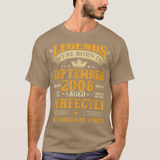 Legends Were Born in September 2008 14 Yrs Old 14t T-Shirt