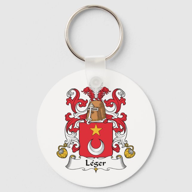Leger Family Crest Key Ring (Front)