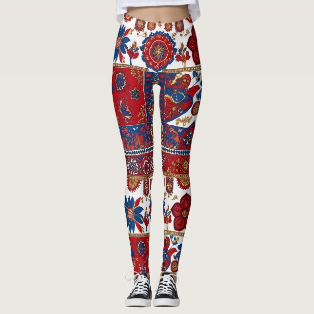 Legging design inspired by the Serbian carpet 6 (Front)
