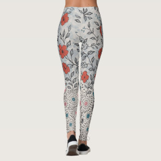 Legging florais artístico
